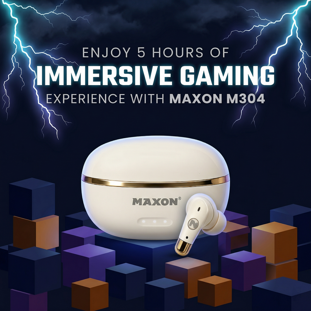 Enjoy 5 Hours of Immersive Sound Experience with Maxon M304 Sound-Sprint Earbuds