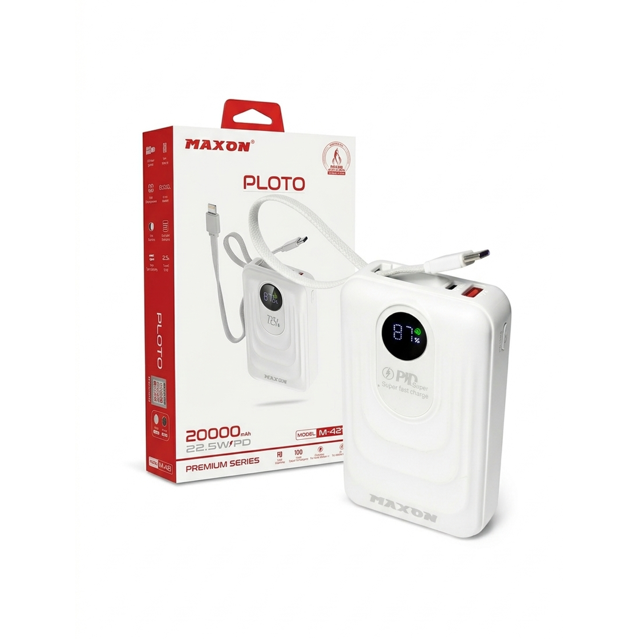 MAXON M-421 PLOTO Power Bank | 22.5W | 20000mAh