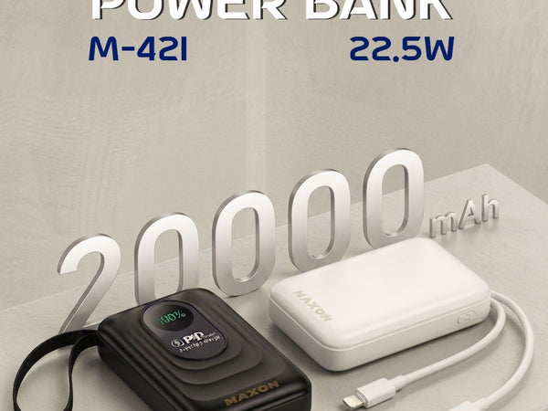 MAXON M-421 PLOTO Power Bank | 22.5W | 20000mAh