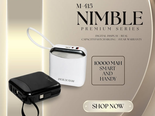 MAXON M-415 NIMBLE Power Bank | 22.5W | 10000mAh