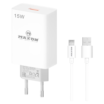 MAXON WC-01 15W QC 3.0 Fast Charger with Micro-USB Cable