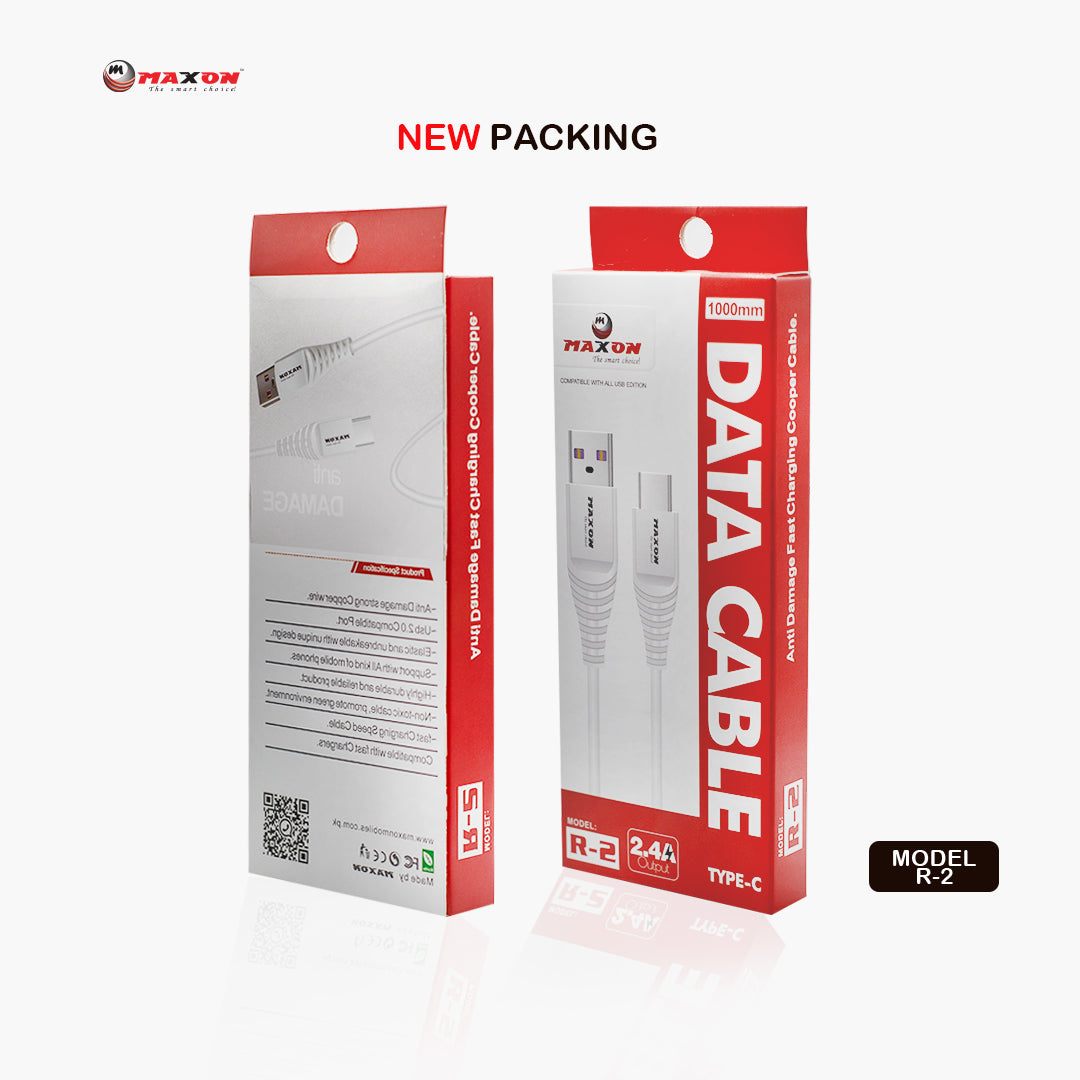 Data Cable Rخمم Maxon R-2 Data Cable for Android, Type C & iPhone